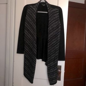 Black & silver open front cardigan